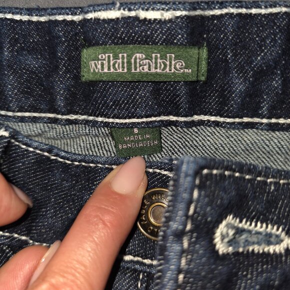 WILD FABLE WIDE LEG CARGO JEANS - Picture 3 of 4